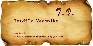 Tatár Veronika névjegykártya